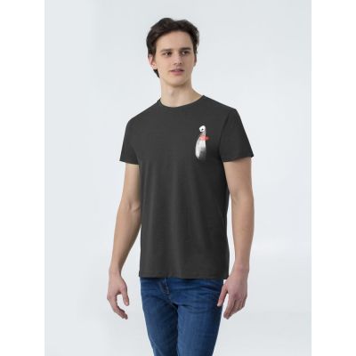 Футболка приталенная Ghost of Love, черный меланж-0