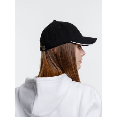 Бейсболка Spiker, черная с белым-9