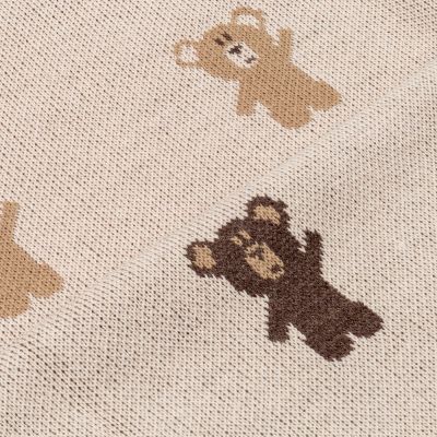 Плед детский с мишками Beastie Toys, бежевый-4