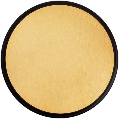 Плакетка Plaque, круглая, венге с золотистой пластиной-0
