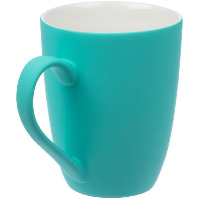 Кружка Good Morning с покрытием софт-тач, ver.2, бирюзовая-1