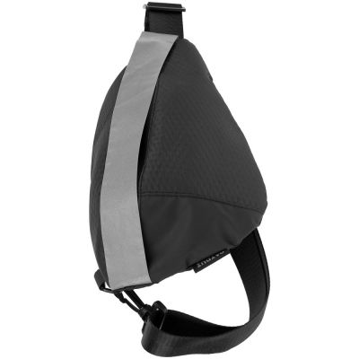 Сумка кросс-боди tagBag со светоотражающим элементом, черная-3