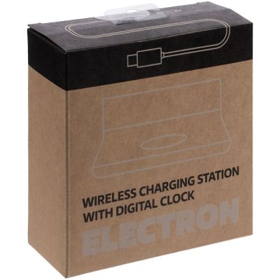 Зарядная станция с часами Electron, черная-11