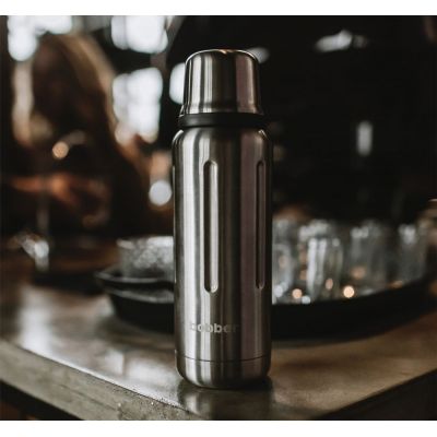 Термос Flask 470, вакуумный, стальной матовый-5