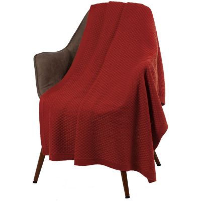 Плед Sheerness, коричневый (терракота)-5