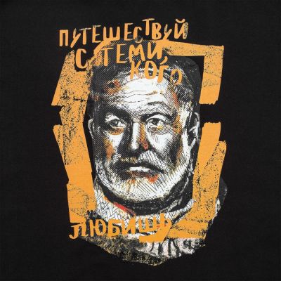 Футболка «Хемингуэй», черная-3