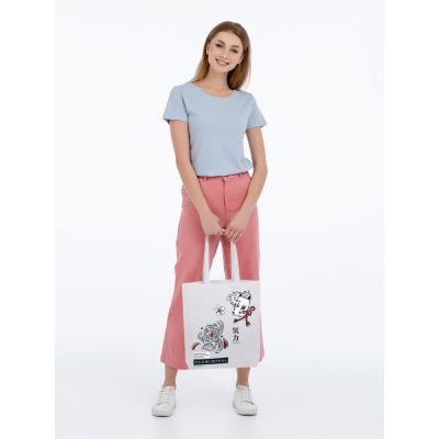 Холщовая сумка с термонаклейками «Кодекс самурая», молочно-белая-4