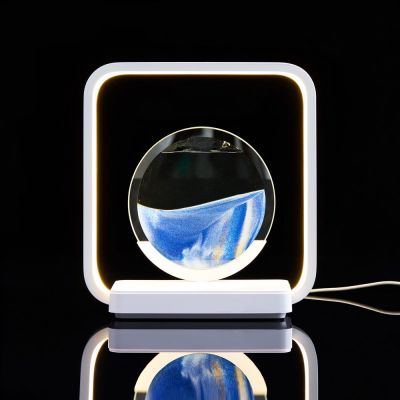 Интерьерный светильник с беспроводной зарядкой Sandflow, белый-7