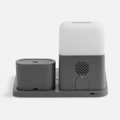 Зарядная станция с часами и подсветкой Large Charge ver.2, серая-2