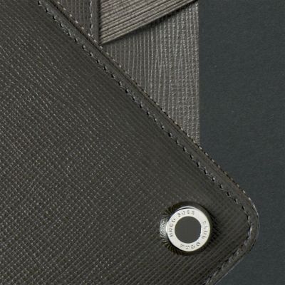 Набор Hugo Boss: органайзер с блокнотом и ручка, серый-4