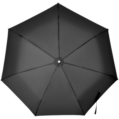 Складной зонт Alu Drop S, 3 сложения, 7 спиц, автомат, черный-0