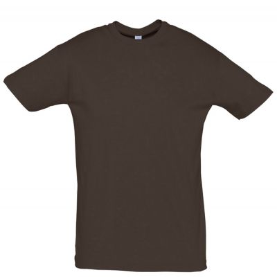 Футболка унисекс Regent 150, темно-коричневая (шоколад)-0