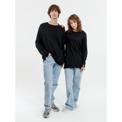 Лонгслив унисекс Siluetti Fuori, черный-8