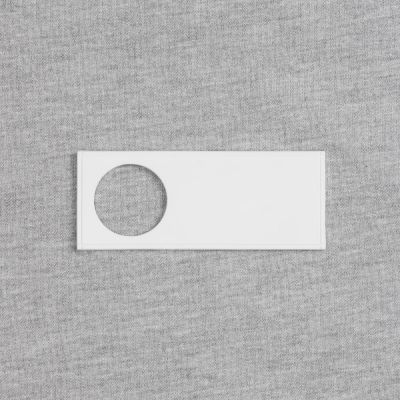 Лейбл из ПВХ с вырубкой «Круг», белый-1