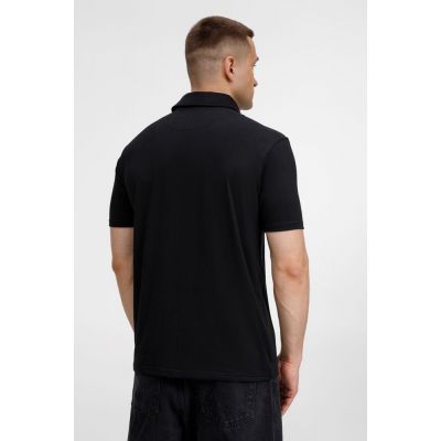 Рубашка поло унисекс Senti, черная-5