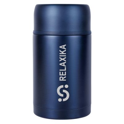 Термос для еды Relaxika 1000, темно-синий-0