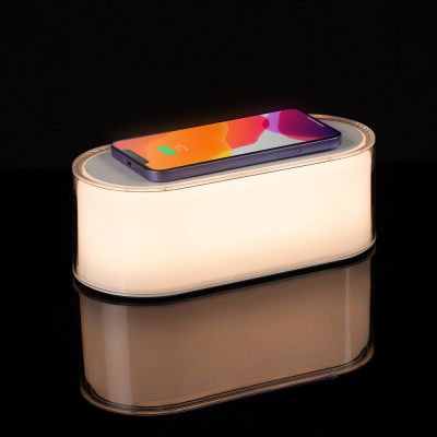 Станция беспроводной зарядки с подсветкой Laconic, белая-0