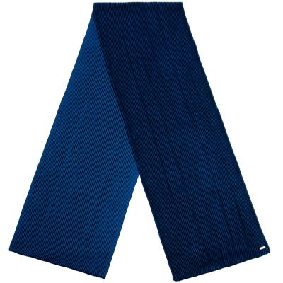 Шарф Nobilis, темно-синий с синим-2