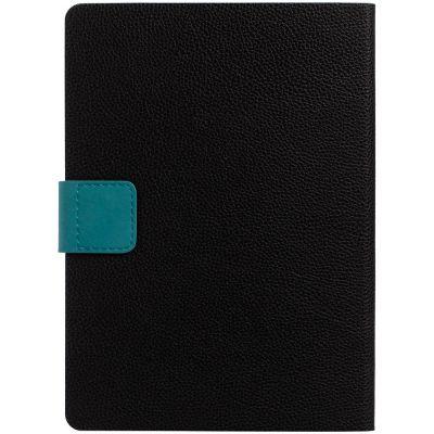 Ежедневник Boom, недатированный, черный с бирюзовым-2