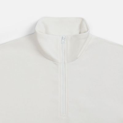 Толстовка унисекс оверсайз Ziplink Terry, молочно-белая-2