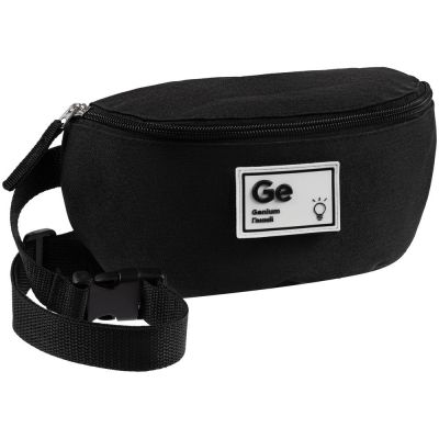 Поясная сумка с патчами «Химия состояний», черная-0