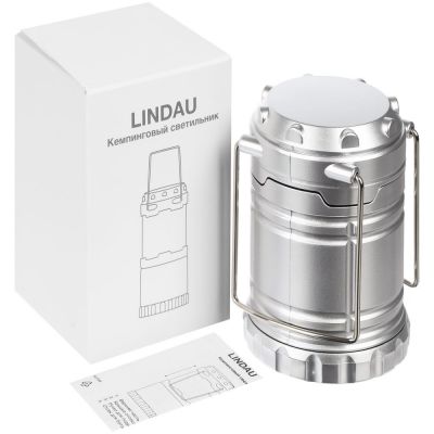 Кемпинговый фонарь Lindau, серебристый-7