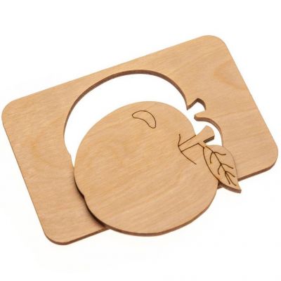 Карточки-раскраски Wood Games, фрукты-3