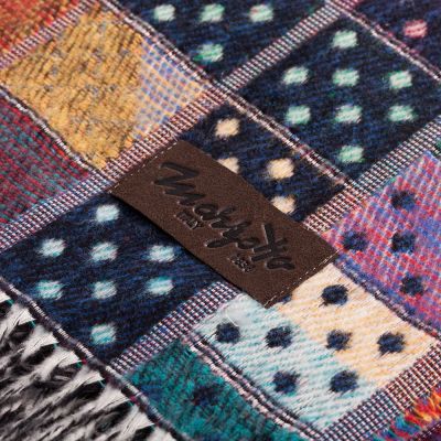 Плед Illinois, бордовый-5