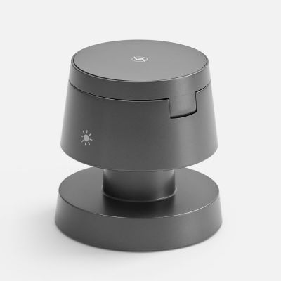 Станция беспроводной зарядки с подсветкой Lume, серая-1