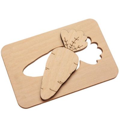 Карточки-раскраски Wood Games, овощи-1