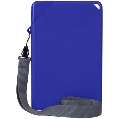 Плоская бутылка для воды Flacon, синяя-1