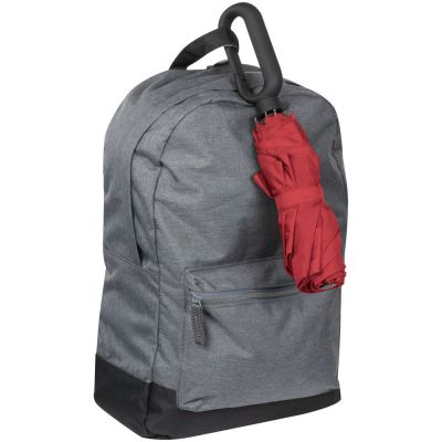 Зонт складной Hoopy с ручкой-карабином, красный-4