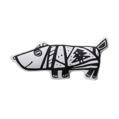 Игрушка «Собака в шарфе», малая, белая с синим-1