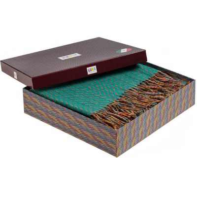 Плед Brera Verde Smeraldo, бирюзовый-5