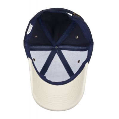 Бейсболка Unit Trendy, темно-синяя с бежевым-4