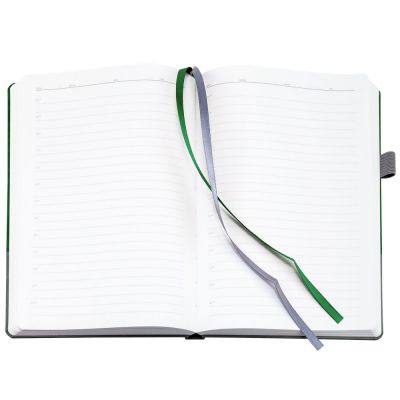 Ежедневник Horizon, недатированный, серый с зеленым-7