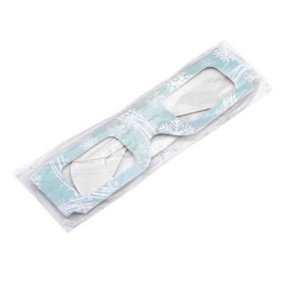 Новогодние 3D очки «Снежинки», голубые-3