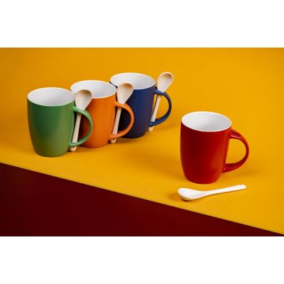 Кружка с ложкой Cheer Up, ver.2, черная-4