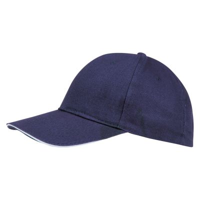 Бейсболка Buffalo, темно-синяя с белым-0