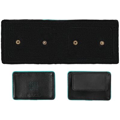 Кошелек Partinico, черный с бирюзовым-3