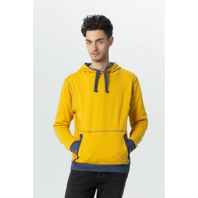 Двусторонняя толстовка Revers, синяя с желтым-8