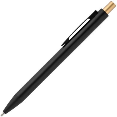 Ручка шариковая Chromatic, черная с золотистым-1