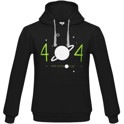 Толстовка с капюшоном Nothing Found, черная-0