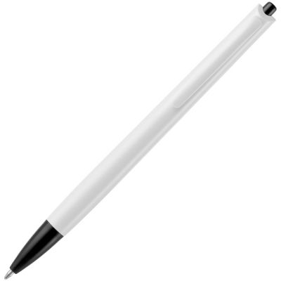 Ручка шариковая Tick, белая с черным-2