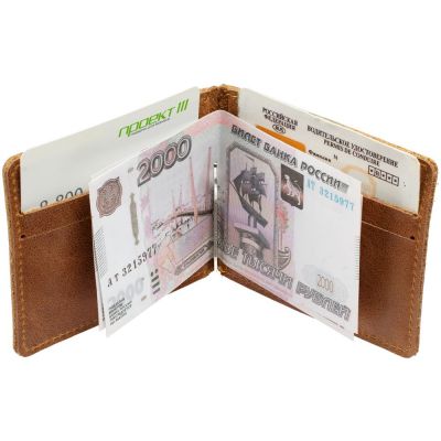 Зажим для купюр Apache, светло-коричневый (camel)-4