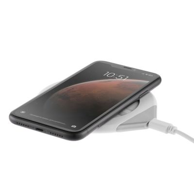 Кружка с подогревом и беспроводной зарядкой dualBase, белая-2