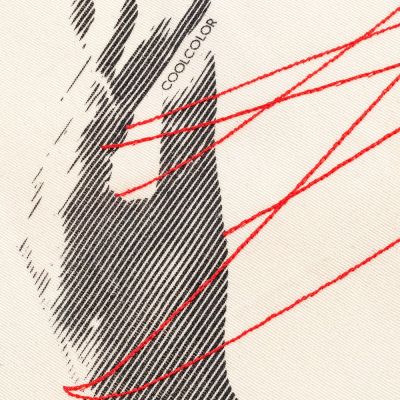 Холщовая сумка «Веревочки», красная-4