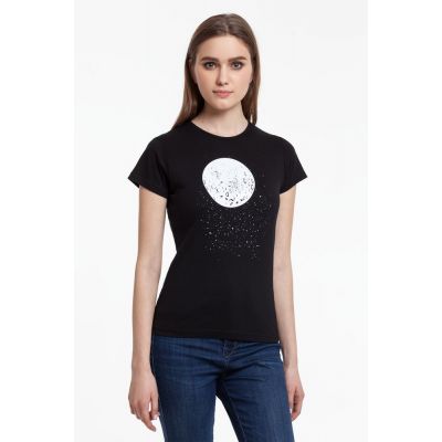 Футболка женская «Что вечно под Луной» с люминесцентным принтом-0