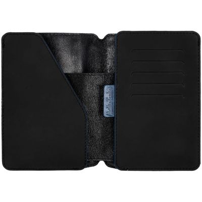 Автобумажник Arrival, черный с синим-2