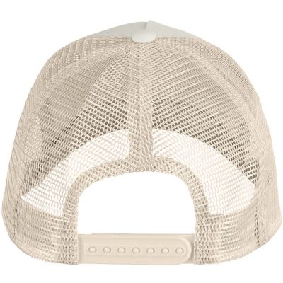 Бейсболка Blink, бежевая с бирюзовым-2